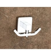 Square Robe Hook Stainless Steel Bathroom Commercial Hotel Spa Wall Mount Heavy-Duty Anti-Rust Waterproof Easy Install Professional Grade Durable Multi-Prong Robe Towel Holder Rustproof Geometric Design Space Saving Modern Minimalist Secure Mounting Load 